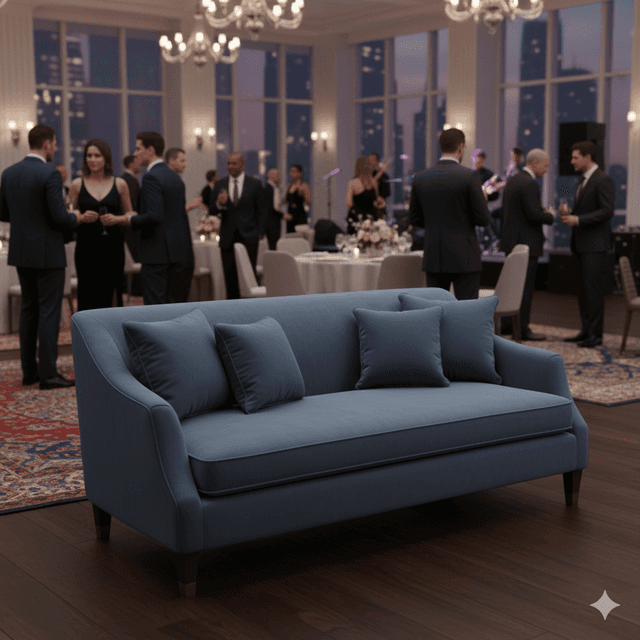 Argent Slope-Arm 3-Seater Sofa